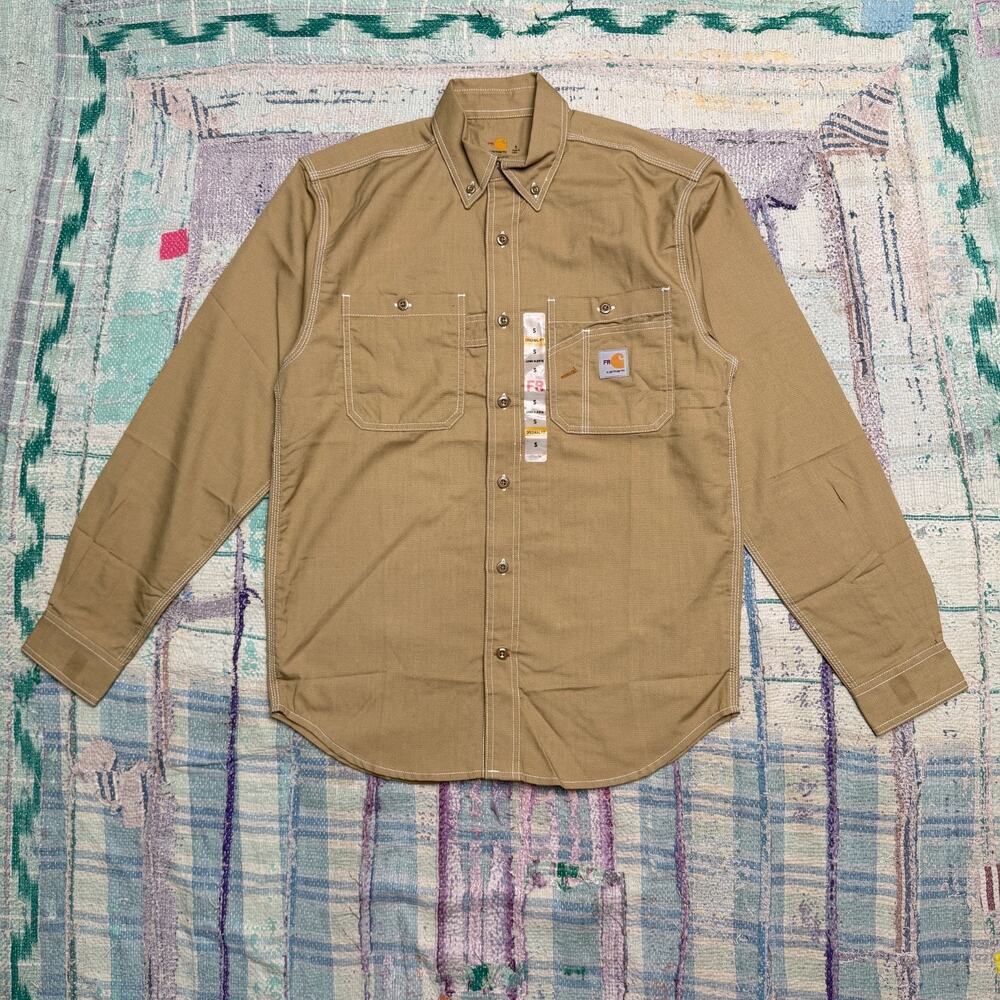 Carhartt Force Flame-Resistant FR Work Shirt Men's Small Gray Cat 2 2112